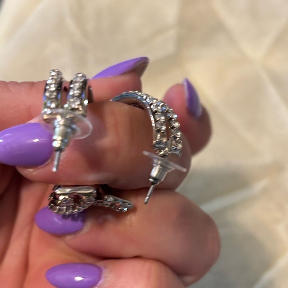 Rhinestone Hoops - Picture 4 of 4